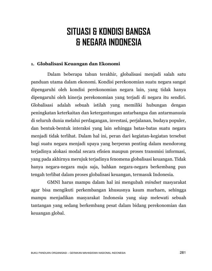 Halaman pertama Situasi dan Kondisi Bangsa dan Negara Indonesia