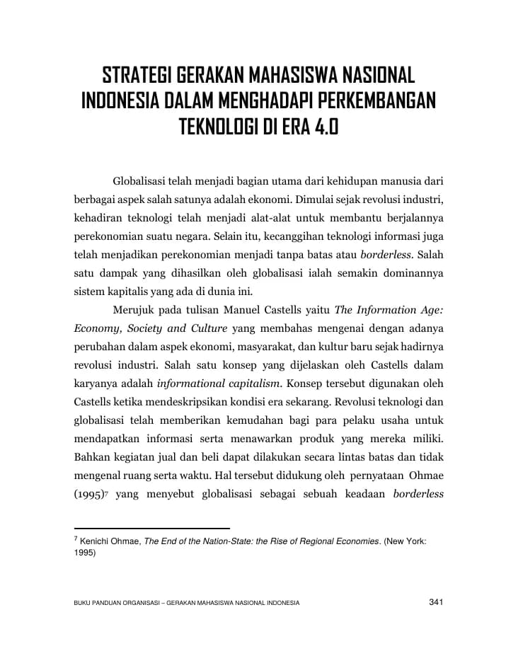 Halaman pertama Strategi GMNI dalam Menghadapi Perkembangan Teknologi di Era 4.0